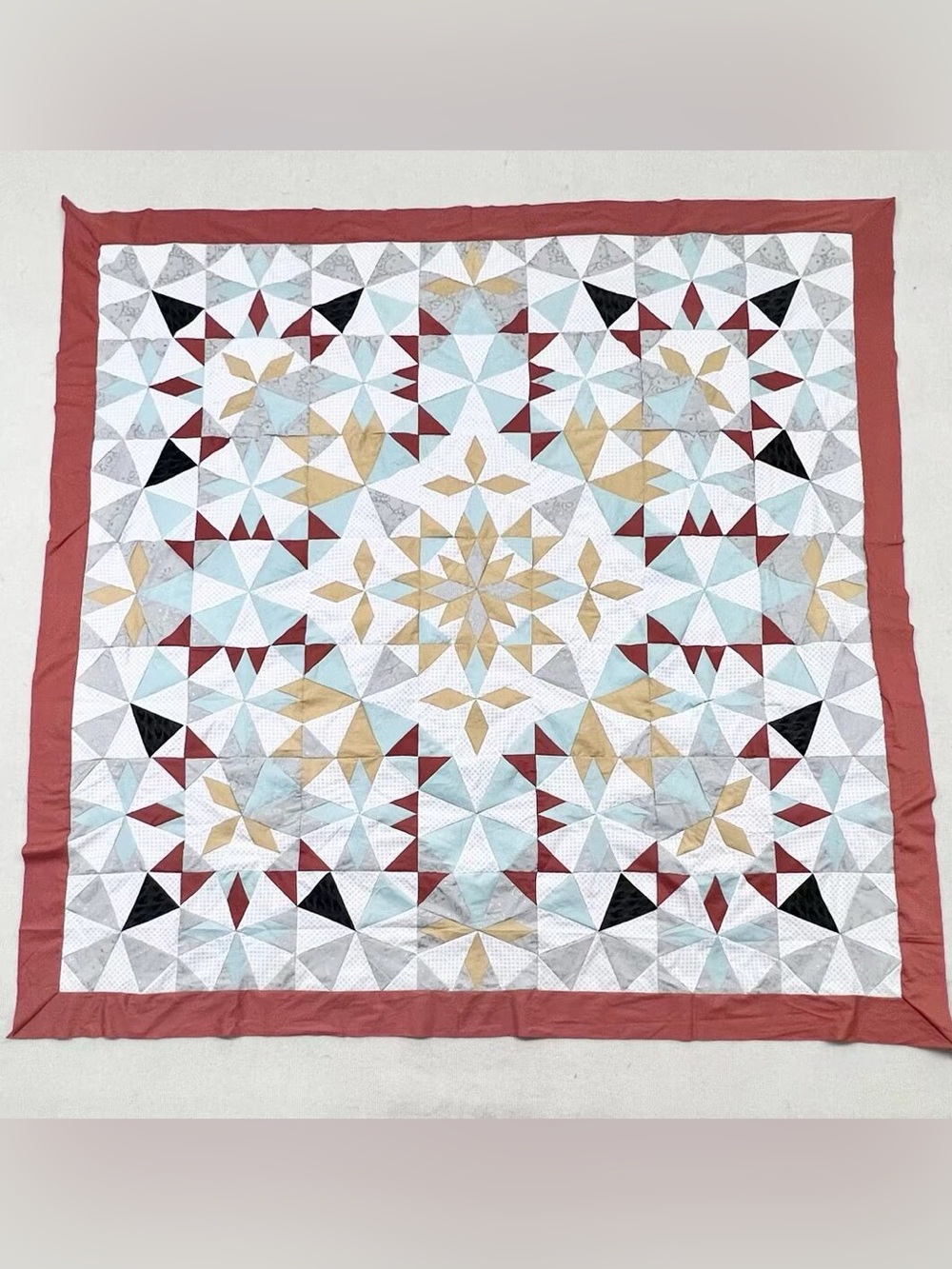 Handmade Magic Alaska 100%Cotton Queen size Patchwork Quilt Top/Topper